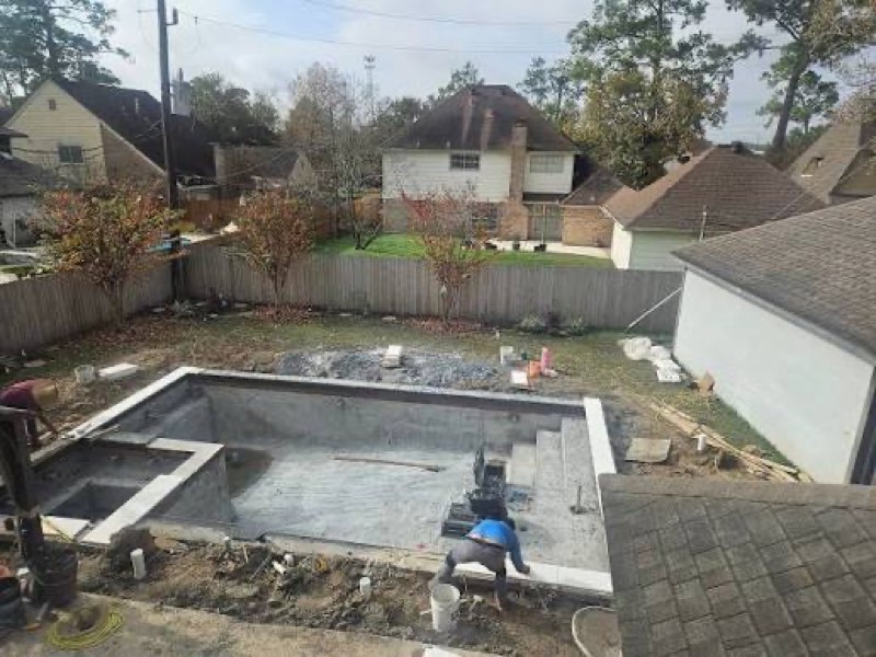 Inground pool installation Benbrook TX by Hoss Custom Pools